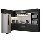 Combo completo de Cocina Esquinero Flotante 465 cm Negro Nice Madesa 03