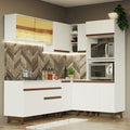 Combo completo de Cocina Esquinera 367 cm 11 Puertas 1 Cajón Blanco Reims Madesa