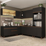 Combo completo de Cocina Esquinera 452cm Reims Negro 01