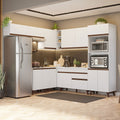 Combo completo de Cocina Esquinera 472 cm 13 Puertas 1 Cajón Blanco Reims Madesa