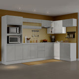 Combo de rincón Madesa Smart 100% MDF 2 Puertas y Nicho Puertas Blanco Brillante
