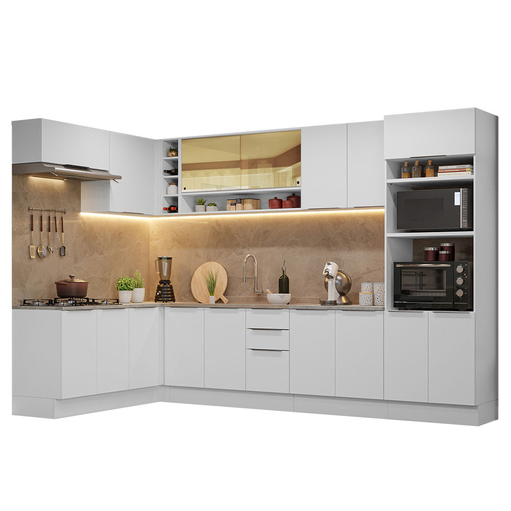 Combo Completo de Cocina Esquinera 499 cm Blanco Stella Madesa 02
