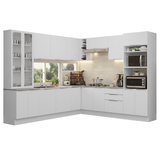 Combo completo de Cocina Esquinera con Cristalero 549 cm Madesa Stella BM 01