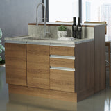 Isla de Cocina con Tapa y bajo mesada Madesa Glamy 120 MM
