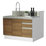 Isla de Cocina con Tapa bajo mesada Madesa Glamy 120cm BM