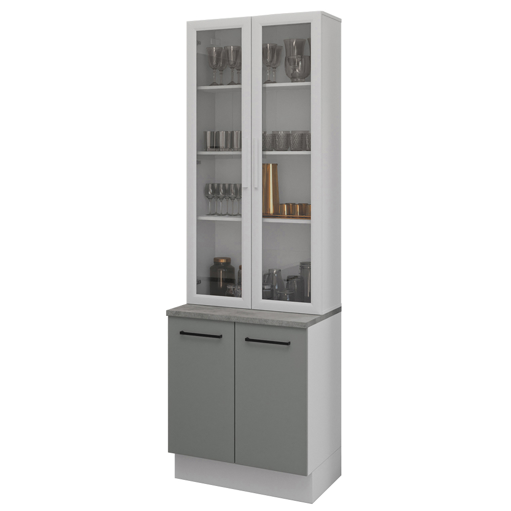 Cristalero con bajo mesada de Cocina 70cm Madesa Agata BG 01