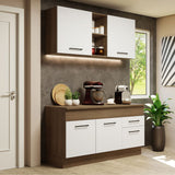 Combo de Cocina 150cm Marrón/Blanco Agata Madesa 01