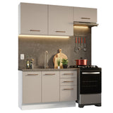 Combo de Cocina 180cm Blanco/Crema Agata Madesa 09
