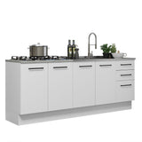 Kit 2 Bajo Mesada de Cocina Madesa Agata (Sin Tapa y Bacha de acero inoxidable)