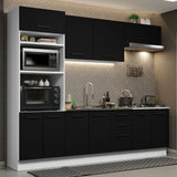 Combo de Cocina 270 cm Agata Blanco/Negro 01