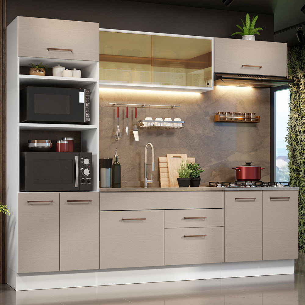 Combo de Cocina 270 cm Agata Blanco/Crema 03