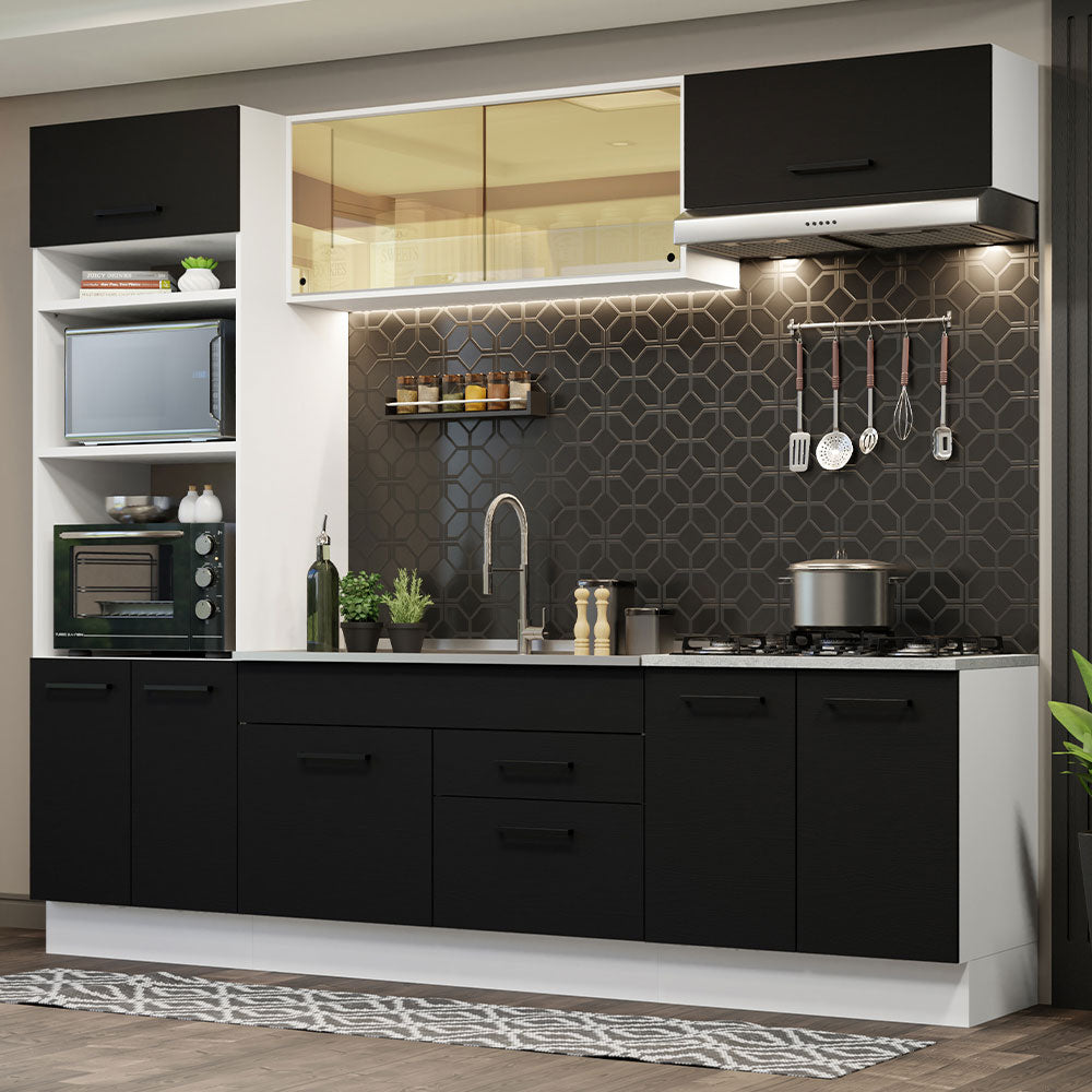 Combo de Cocina 270 cm Agata Blanco/Negro 03
