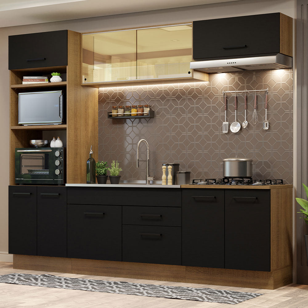 Combo de Cocina 270 cm Agata Marrón/Negro 03