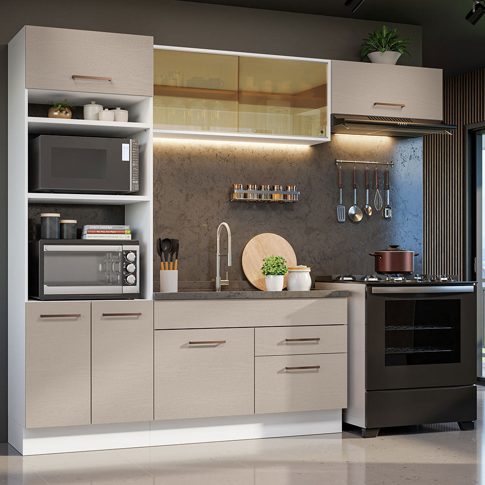 Combo de Cocina 270 cm Agata Blanco/Crema 04