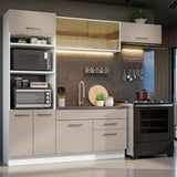 Combo de Cocina 270 cm Agata Blanco/Crema 04