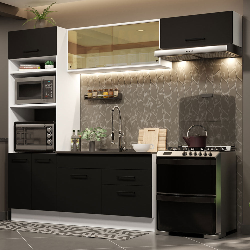 Combo de Cocina 270 cm Agata Blanco/Negro 04