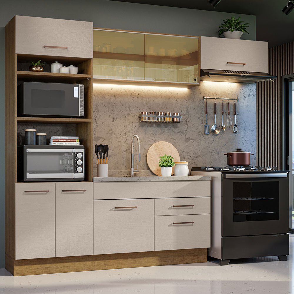 Combo de Cocina 270 cm Agata Marrón/Crema 04