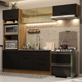 Combo de Cocina 270 cm Agata Marrón/Negro 04