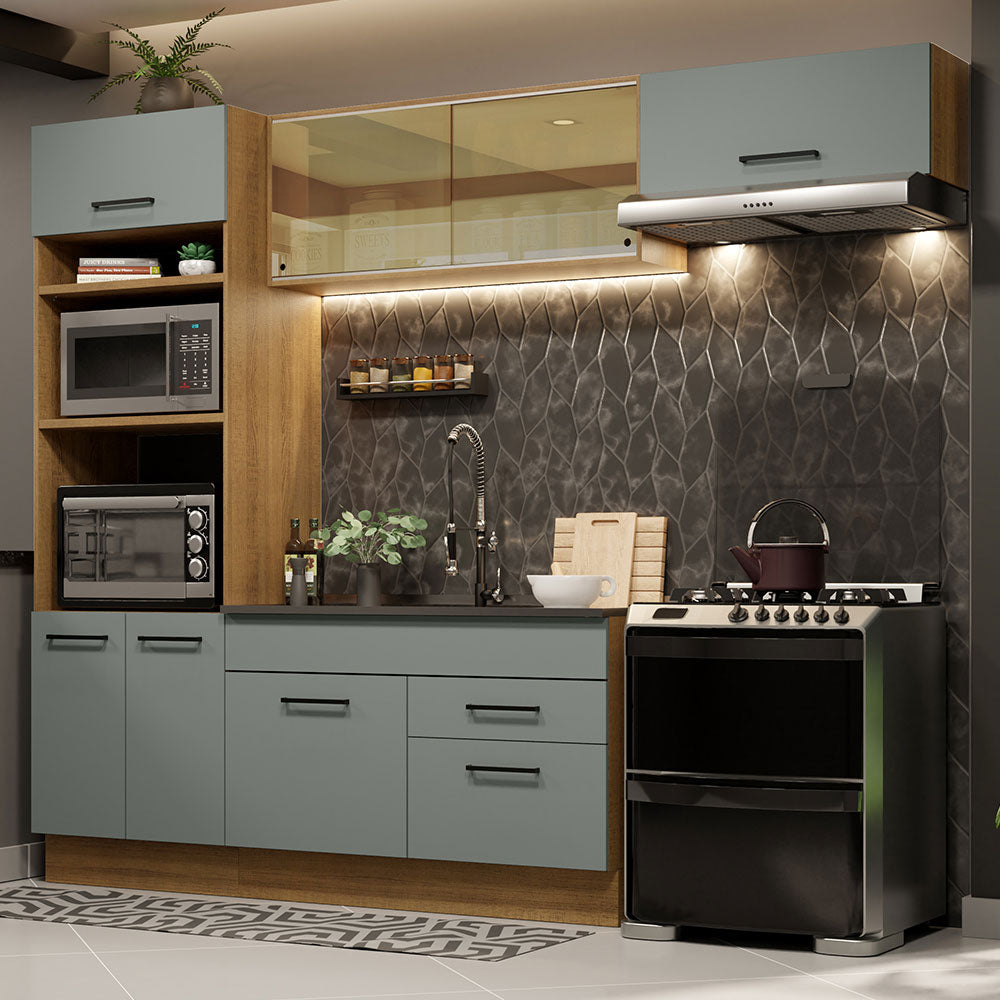 Combo de Cocina 270 cm Agata Marrón/Gris 04