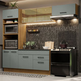 Combo de Cocina 270 cm Agata Marrón/Gris 04