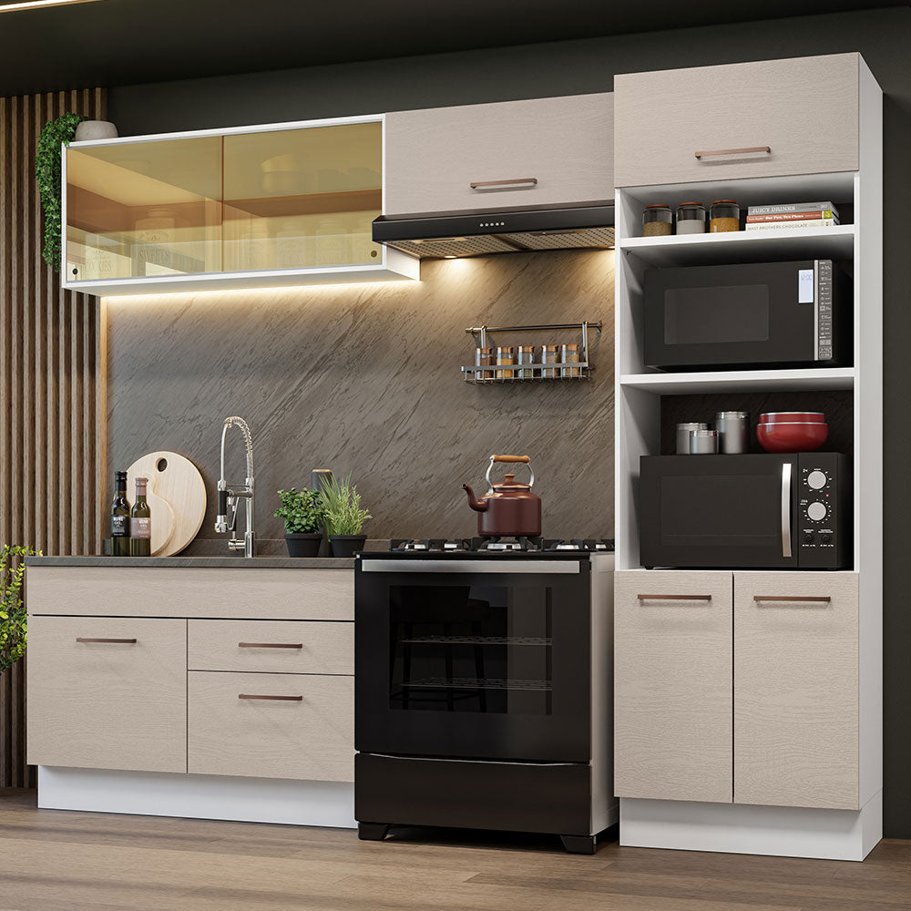 Combo completo de Cocina 270cm Blanco/Crema Agata Madesa 05