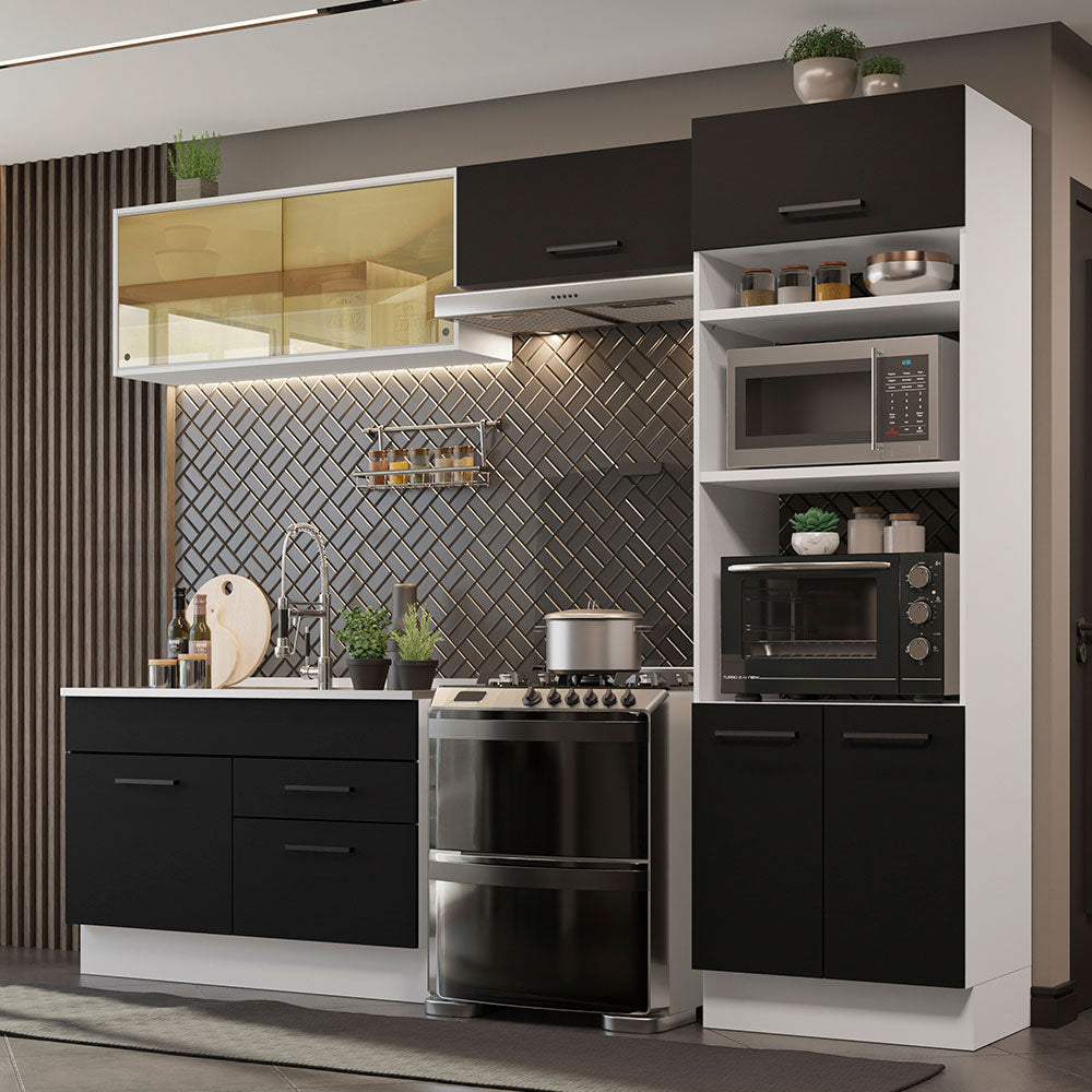 Combo de Cocina 270 cm Agata Blanco/Negro 05