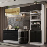 Combo de Cocina 270 cm Agata Blanco/Negro 05