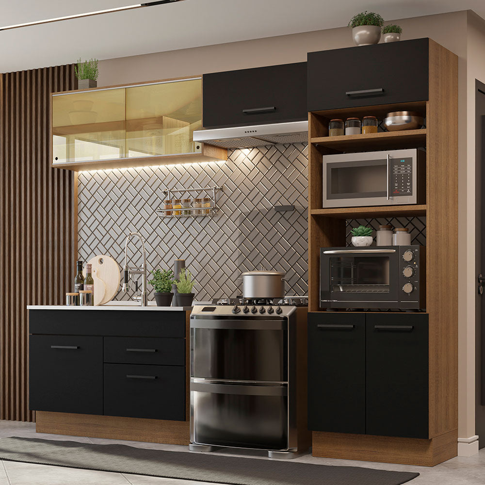 Combo de Cocina 270 cm Agata Marrón/Negro 05