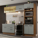 Combo de Cocina 270 cm Agata Marrón/Gris 05