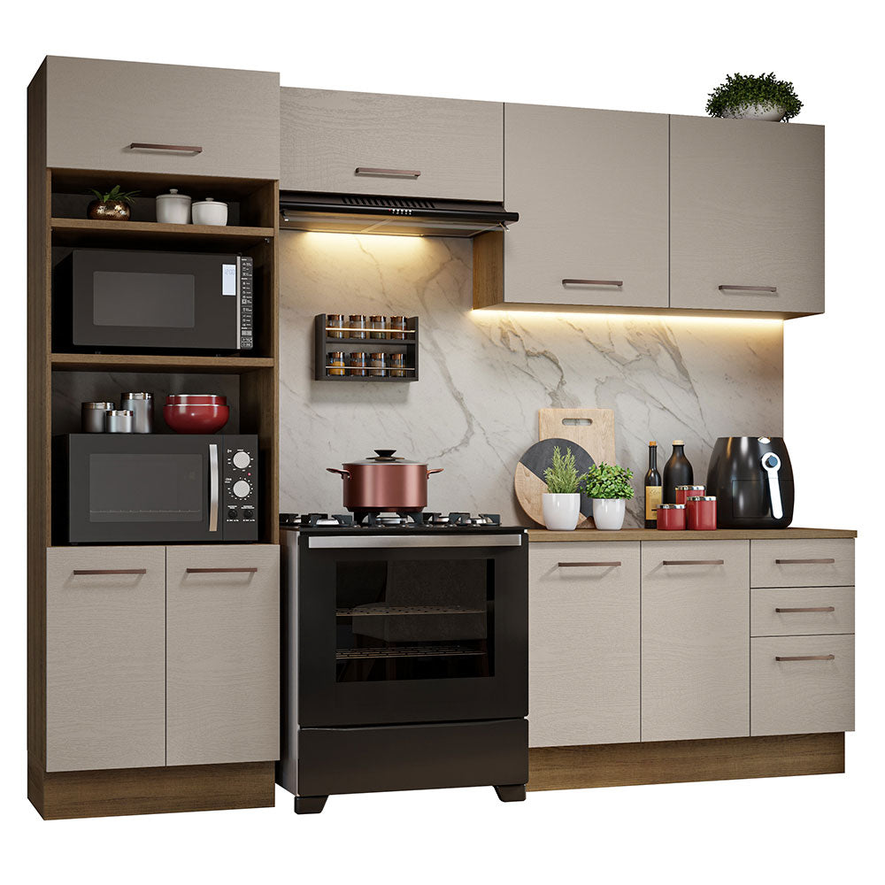 Combo de Cocina 270 cm Agata Marrón/Crema 07