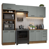 Combo de Cocina 270 cm Agata Marrón/Gris 07