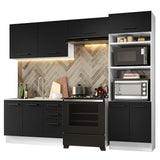 Combo de Cocina 270 cm Agata Blanco/Negro 08