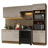 Combo completo de Cocina 270cm Marrón/Crema Agata Madesa 08