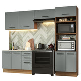 Combo de Cocina 270 cm Agata Marrón/Gris 08