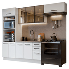 Combo completo de Cocina 270 cm Blanco Agata Madesa