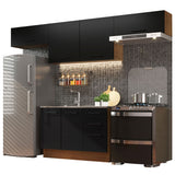 Cocina Compacta 280 cm Agata Marrón/Negro 02