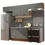 Cocina Compacta 280 cm Agata Marrón/Gris 02