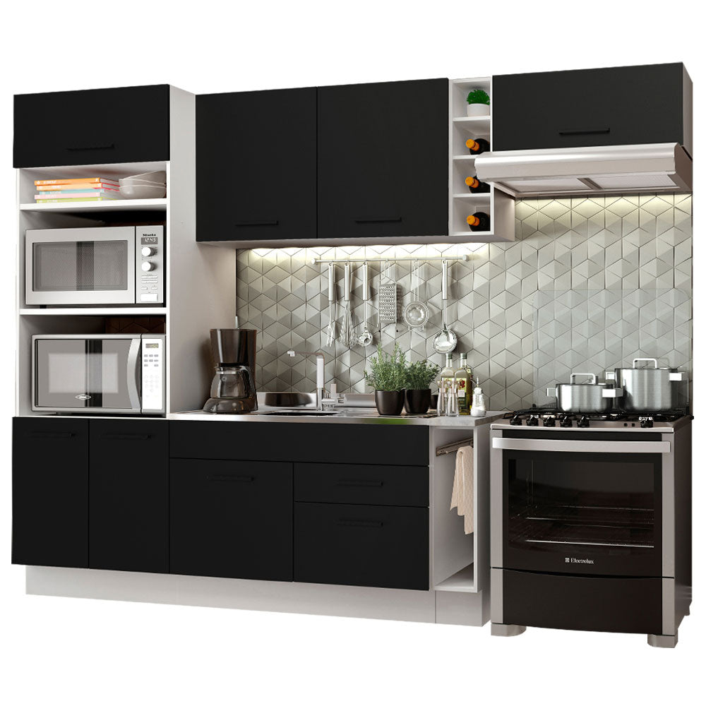 Combo completo de cocina 290cm Blanco/Negro Agata Madesa 02