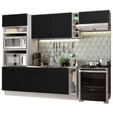 Combo completo de cocina 290cm Blanco/Negro Agata Madesa 02