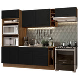Combo completo de cocina 290cm Marrón/Negro Agata Madesa 02