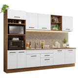Combo completo de Cocina 310cm Marrón/Blanco Agata Madesa 02