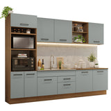 Combo completo de Cocina 310cm Marrón/Gris Agata Madesa 02