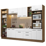 Combo completo de Cocina 330cm Marrón/Blanco Agata 02