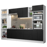 Combo Completo de Cocina 330 cm Blanco/Negro Agata Madesa 02