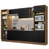 Combo Completo de Cocina 330 cm Marrón/Negro Agata Madesa 02