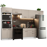 Combo completo de Cocina 350cm Blanco/Crema Agata Madesa 01
