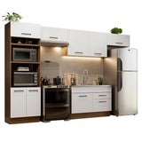 Combo completo de Cocina 350 cm Marrón/Blanco Agata 01