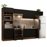 Combo Completo de Cocina 350 cm Marrón/Negro Agata Madesa 01
