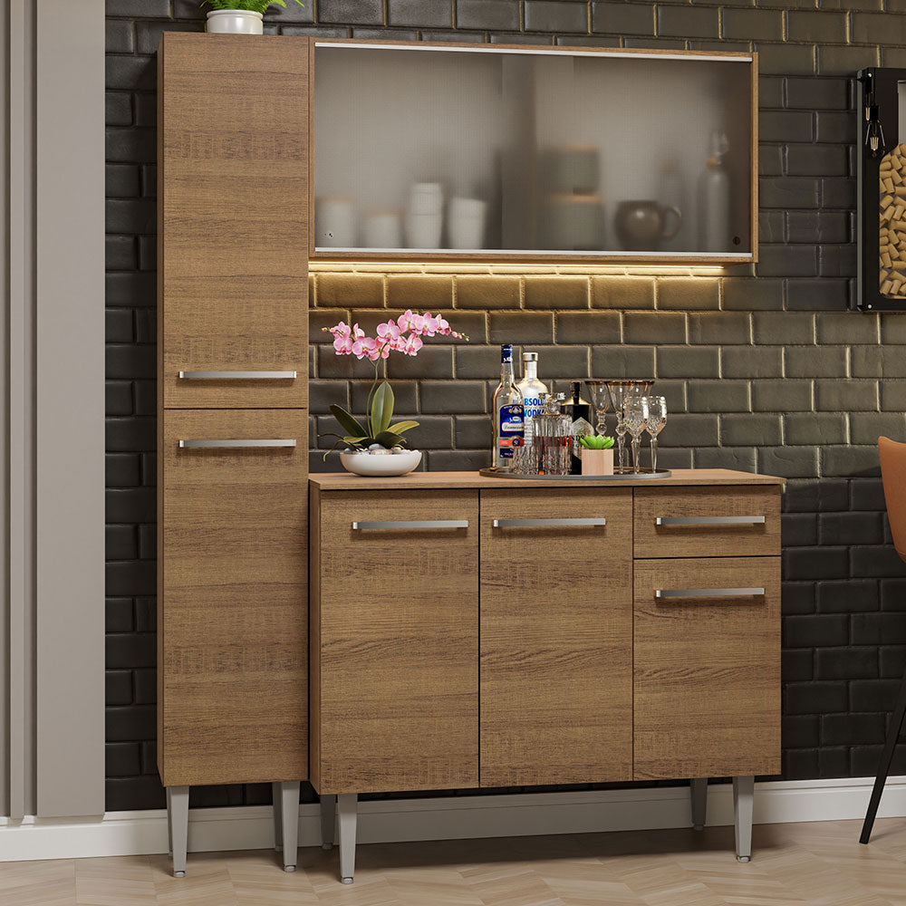Combo de Cocina 137cm Sin Bacha de acero inoxidable Emilly Madesa 05