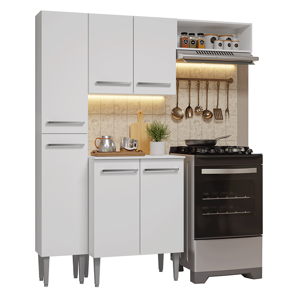 Cocina Compacta 156 cm Emilly Blanco 01